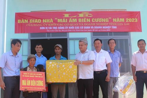 Gia Lai: Bàn giao 22 'Mái ấm biên cương' cho gia đình chính sách, hộ nghèo huyện Đức Cơ