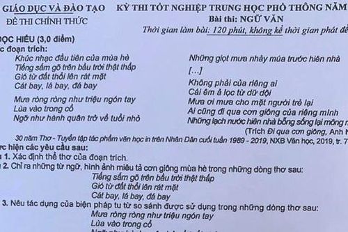 Lọt đề thi Ngữ Văn do thí sinh Cao Bằng chụp ảnh nhờ người thân trợ giúp