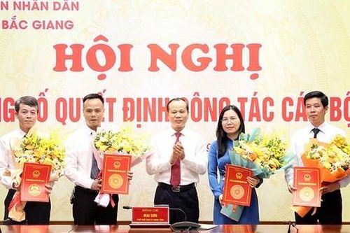 Bắc Giang bổ nhiệm nhiều lãnh đạo cấp sở