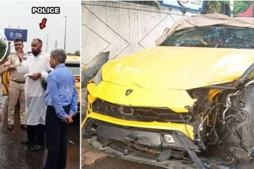 Mất lái đâm trúng xe lam, siêu SUV Lamborghini Urus 'nát đầu'