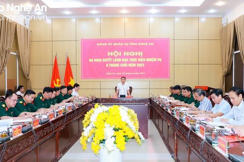 Đảng ủy Quân sự tỉnh Nghệ An ra Nghị quyết lãnh đạo thực hiện nhiệm vụ 6 tháng cuối năm 2023