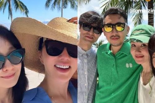 Dàn sao Doctor Cha 'xả' ảnh nghỉ dưỡng ở Việt Nam, 'chị đại' Uhm Jung Hwa và tình địch màn ảnh đọ sắc