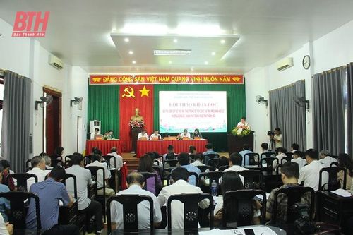 Hội thảo khoa học 'Bài trí, sắp xếp đồ thờ, nội thất trong di tích Quốc gia Thái miếu nhà Hậu Lê, phường Đông Vệ, TP Thanh Hóa'