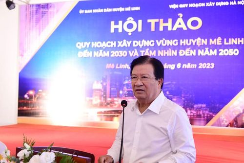 Nguyên Phó Thủ tướng Chính phủ Trịnh Đình Dũng kỳ vọng 'vùng đất hoa hồng' Mê Linh sẽ sớm trở thành đô thị đối trọng của Hà Nội
