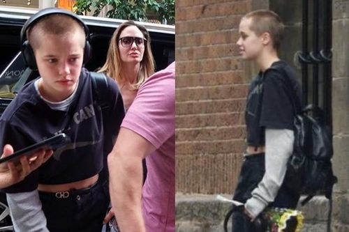 Xôn xao hình ảnh Shiloh nhà Angelina Jolie với kiểu đầu cạo trọc