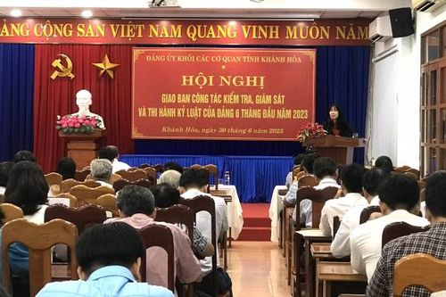 Giao ban công tác kiểm tra, giám sát và thi hành kỷ luật của Đảng 6 tháng đầu năm