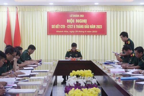 Lữ đoàn Công binh 293 sơ kết công tác đảng, công tác chính trị 6 tháng đầu năm