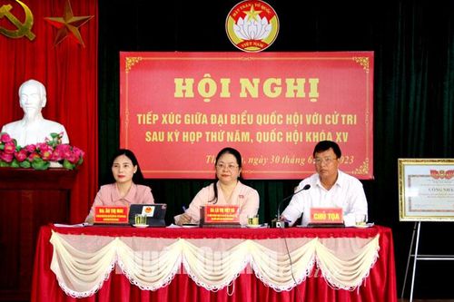 Đoàn đại biểu Quốc hội tỉnh Tuyên Quang tiếp xúc cử tri xã Thái Hòa và Quý Quân sau Kỳ họp thứ 5, Quốc hội khóa XV