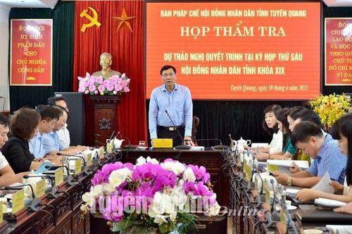 Ban Pháp chế HĐND tỉnh họp thẩm tra các dự thảo nghị quyết