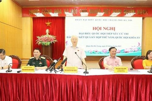 Tổng Bí thư Nguyễn Phú Trọng tiếp xúc cử tri tại Hà Nội