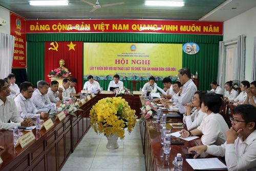 TAND tỉnh Bình Dương lấy ý kiến về dự thảo Luật Tổ chức TAND (sửa đổi)