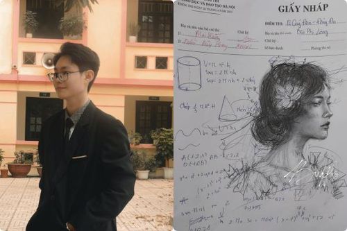 Nam sinh thi tốt nghiệp vẽ giấy nháp và loạt bức họa cực đỉnh