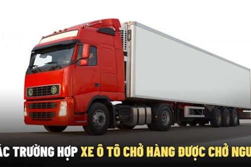 Các trường hợp xe ô tô chở hàng được chở người