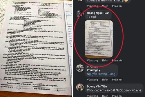 Vụ đề thi Ngữ văn THPT bị lộ: Bạn gái làm bài hộ, nam thanh niên lưu lại đề và đăng lên mạng
