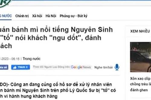 Quán bánh mì nổi tiếng phố cổ bị tố mắng chửi, đánh khách vì lý do không tưởng