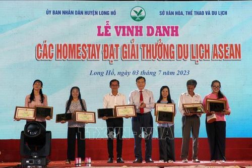 Vĩnh Long: Vinh danh các homestay đạt Giải thưởng du lịch ASEAN