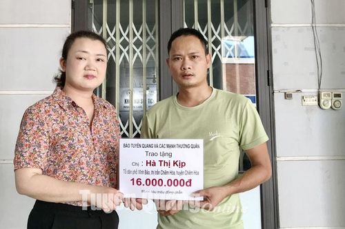 Gần 51 triệu đồng ủng hộ chị Hà Thị Kịp