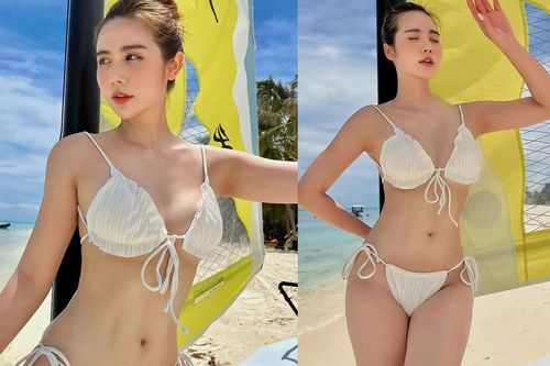 Huyền Lizzie diện bikini: Đúng chuẩn 'gái một con trông mòn con mắt'