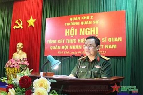 Trường Quân sự Quân khu 2 tổng kết thực hiện Luật Sĩ quan Quân đội nhân dân Việt Nam