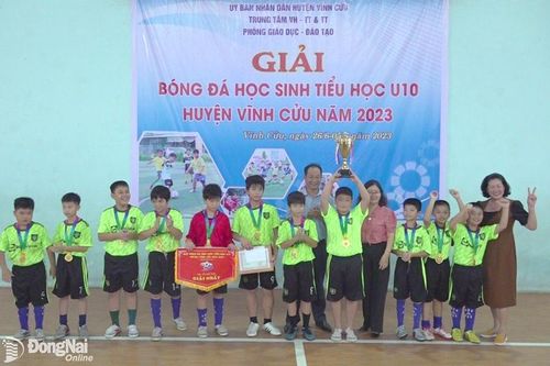 Giải bóng đá học sinh tiểu học U.10 huyện Vĩnh Cửu 2023: Trường TH Cây Gáo A vô địch