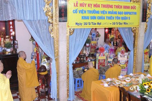 Lễ húy kỵ lần thứ 52 cố Hòa thượng Thích Minh Đức tại chùa Thiên Tôn