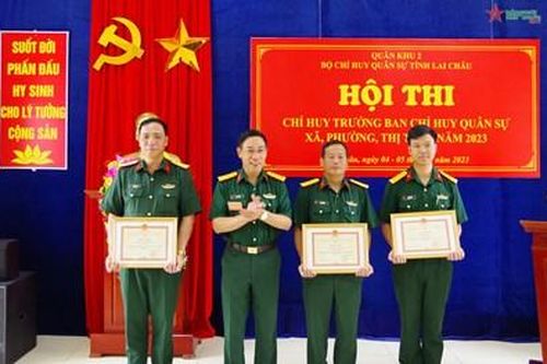 Bế mạc Hội thi Chỉ huy trưởng Ban CHQS xã, phường, thị trấn tại Lai Châu năm 2023