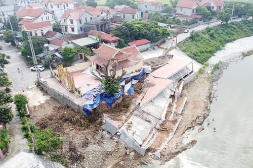 Vĩnh Phúc khắc phục sự cố sập công trình kè sông Phó Đáy