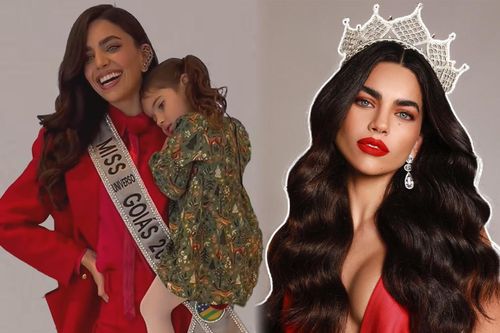 Thí sinh Miss Universe Brazil bế con đến địa điểm tổ chức tranh suất thi quốc tế
