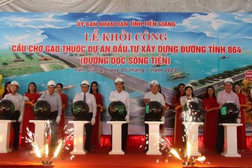 Tiền Giang khởi công công trình cầu Chợ Gạo
