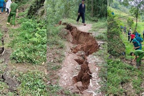 Hà Giang: Sau mưa lớn phát hiện 1 sườn đồi nứt toác, nguy cơ sạt lở cao