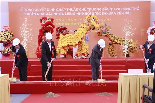Động thổ Dự án Nhà máy nhiên liệu sinh khối Erex Sakura Yên Bái