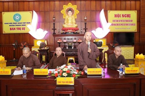 Quảng Nam: Ban Trị sự Phật giáo H.Thăng Bình sơ kết công tác Phật sự 6 tháng đầu năm 2023