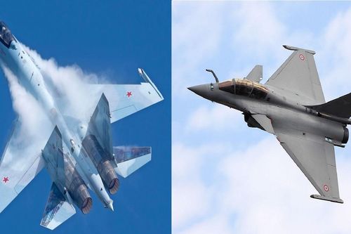Su-35 bị Rafale Pháp 'khóa cứng' trên bầu trời Syria