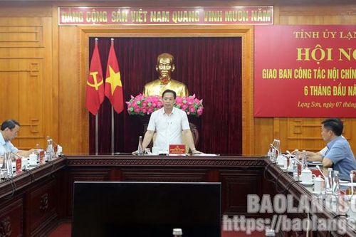 Giao ban công tác nội chính và cải cách tư pháp 6 tháng đầu năm 2023