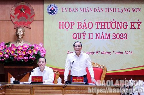 UBND tỉnh họp báo thường kỳ quý II năm 2023