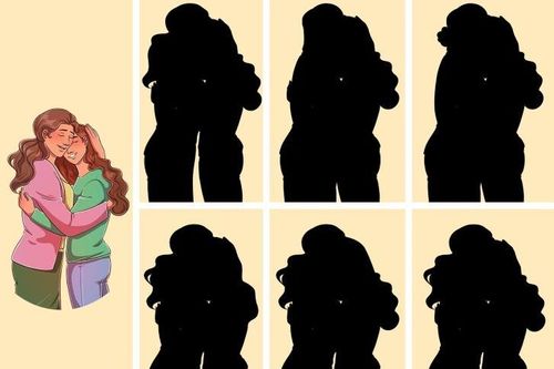 Bạn mất bao lâu để tìm thấy hình bóng phù hợp với bức ảnh hai mẹ con ôm nhau?