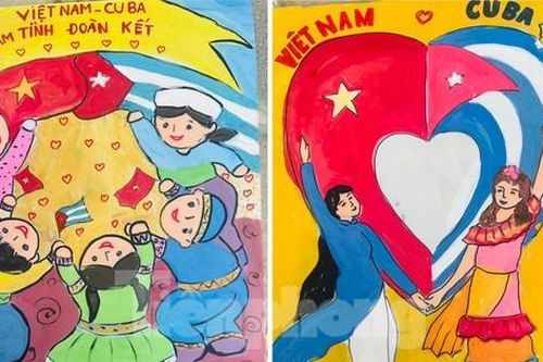 Những nét vẽ tươi tắn về tình hữu nghị hai nước Việt Nam - Cuba