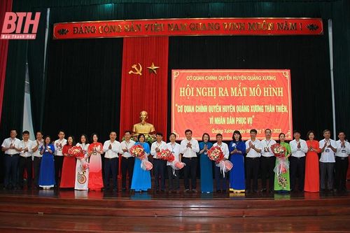 Quảng Xương ra mắt mô hình 'Cơ quan Chính quyền thân thiện, vì Nhân dân phục vụ'