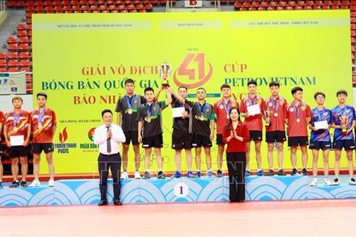 Bế mạc Giải vô địch Bóng bàn quốc gia Báo Nhân dân lần thứ 41