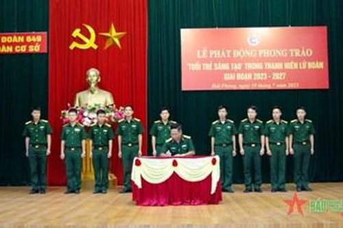 Tuổi trẻ Lữ đoàn 649 phát động phong trào 'Tuổi trẻ sáng tạo' giai đoạn 2023-2027