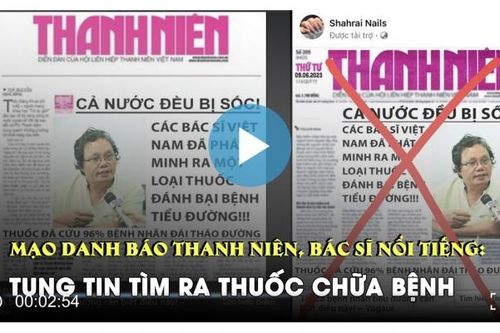 Cảnh báo mạo danh báo Thanh Niên tung tin về thuốc chữa bệnh
