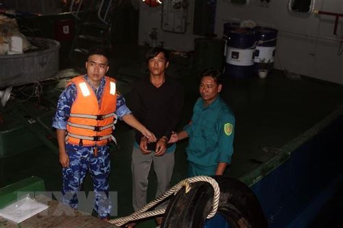 Bắt giữ đối tượng có lệnh truy nã lẩn trốn theo tàu cá trên biển