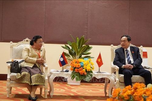 Phó Chủ tịch Thường trực Quốc hội Trần Thanh Mẫn tiếp Phó Chủ tịch Quốc hội Lào