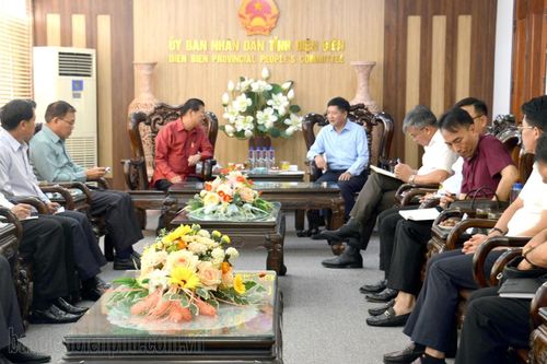 Đoàn công tác nước CHDCND Lào chào xã giao lãnh đạo tỉnh