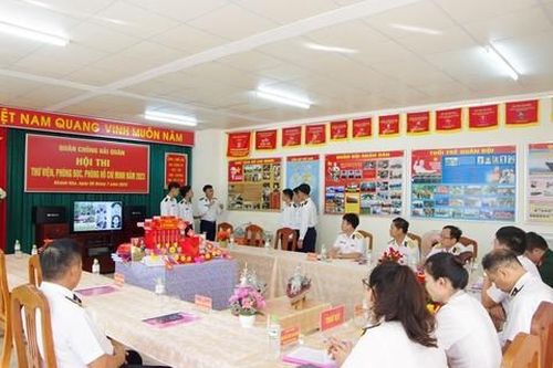 Sôi nổi Hội thi thư viện, phòng đọc, phòng Hồ Chí Minh trong Quân chủng Hải quân