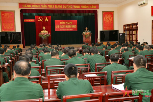 Quân khu 1 sơ kết hoạt động công tác Đảng, công tác chính trị 6 tháng đầu năm 2023
