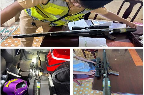 Bắt giữ người đàn ông sử dụng súng hơi trái phép
