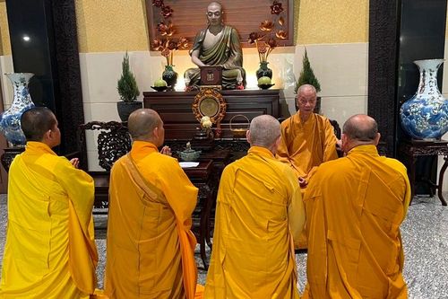 Ban Trị sự GHPGVN tỉnh Tây Ninh trình Đức Pháp chủ về Đại giới đàn Tâm Hòa