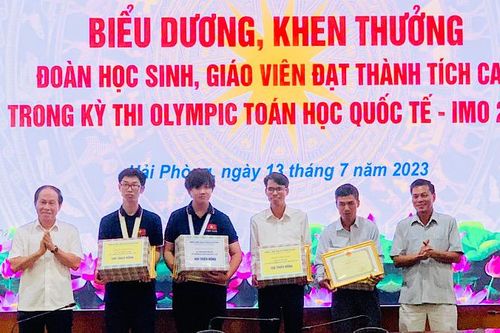 Hải Phòng dành hơn 1,6 tỷ đồng khen thưởng học sinh, giáo viên đoạt giải Olympic Toán quốc tế