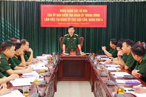 Ủy ban Kiểm tra Quân ủy Trung ương làm việc tại Đảng ủy Cục Hậu cần Quân khu 4